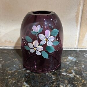 Fenton Hand Painted Fairly Lamp - top only